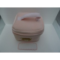 Beauty portatutto art. ORSETTO, con tela aida da ricamare a punto croce col. ROSA