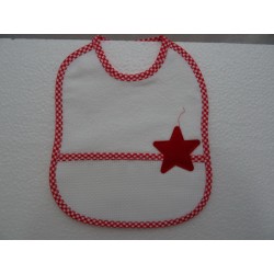 Bavaglino  Babbo Natale e pupazzo di neve  in tela aida