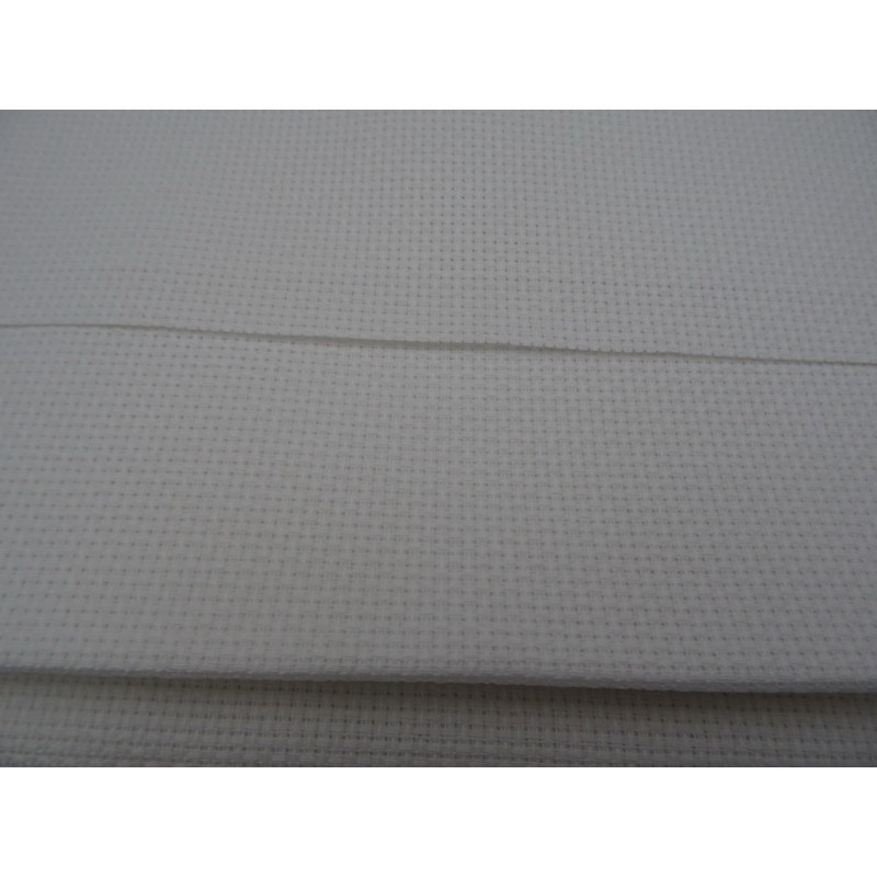 Tela aida di cotone bianca 44 fori altezza 150 cm