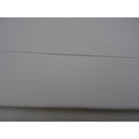 Tela aida di cotone bianca 44 fori altezza 150 cm