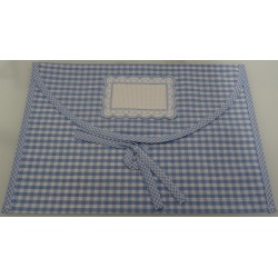 Busta Corredino con tela aida col. azzurro