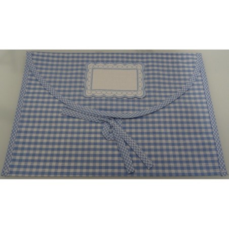 Busta Corredino con tela aida col. azzurro