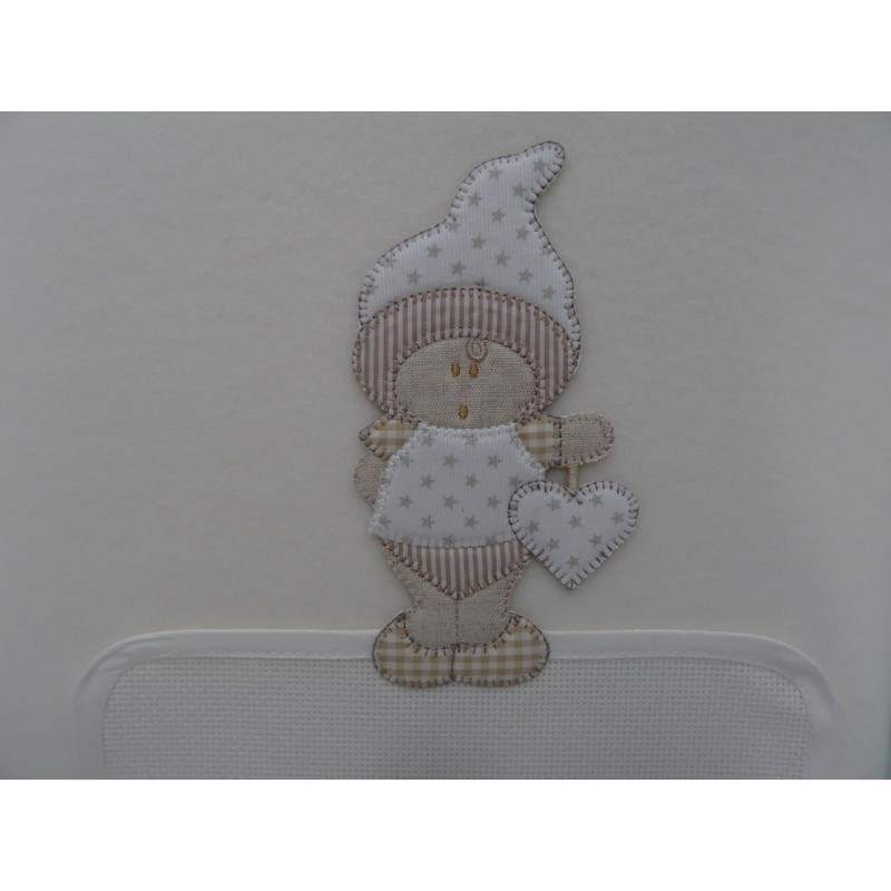 Copertina da culla in pile "BAMBOLINA" colore panna