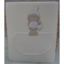 Copertina da culla in pile "BAMBOLINA" colore panna