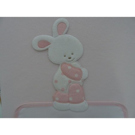 Copertina da culla in pile "CONIGLIETTO" colore rosa