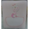 Copertina da culla in pile "GIRAFFA" colore rosa