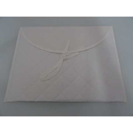 Busta Corredino trapuntata, con tela aida col. avorio