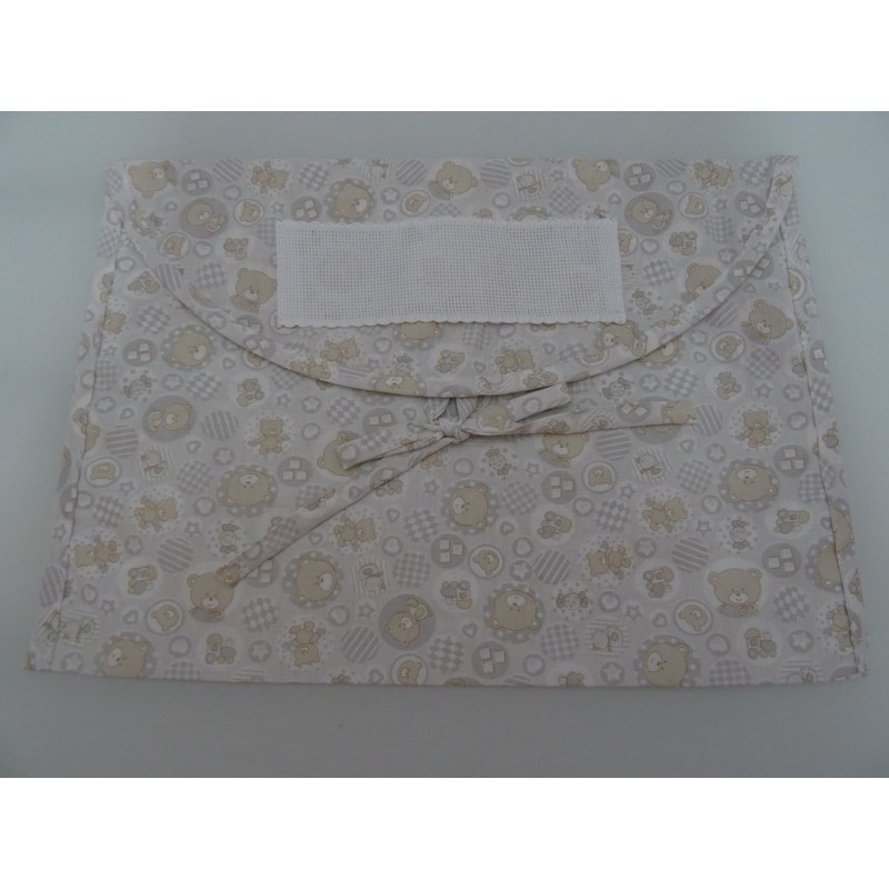 Busta Corredino con tela aida " ORSETTI " col. grigio