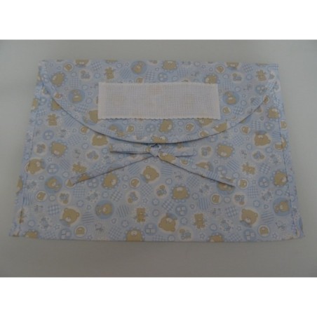 Busta Corredino con tela aida " ORSETTI " col. celeste