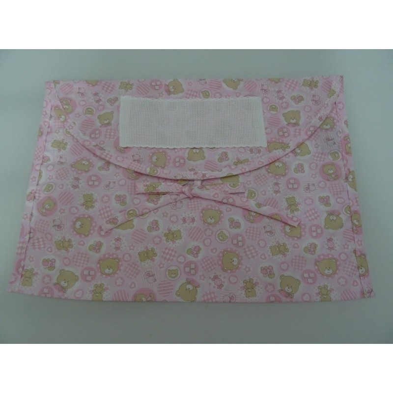 Busta Corredino con tela aida " ORSETTI " col. rosa