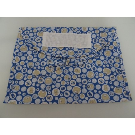 Busta Corredino con tela aida " ORSETTI " col. bluette