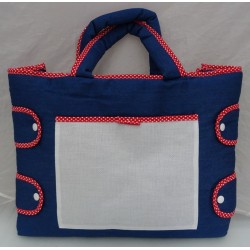 Borsa Fasciatoio ricamabile a punto croce  " JEANS " var. 2