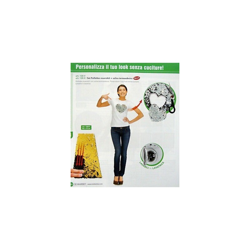 Set paillettes reversibili e ritagliabili - Marbet art. 120-V