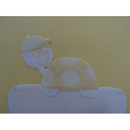 Copertina in pile " TARTARUGA " colore giallo, ricamabile