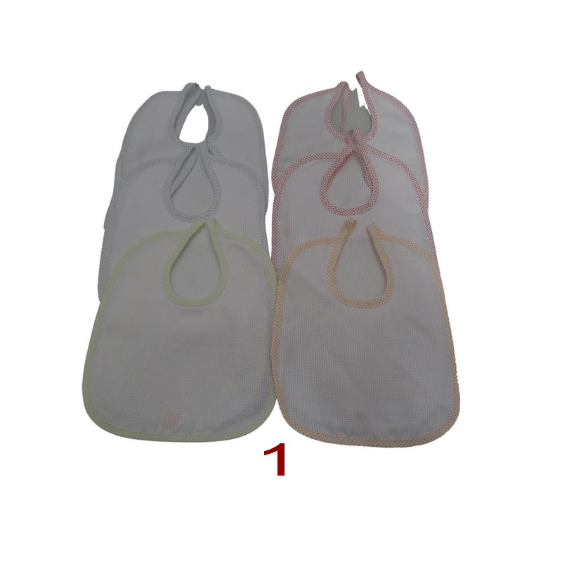 6 bavaglini serie DAFFY in tela aida da ricamare a punto croce