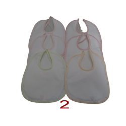 6 bavaglini serie DAFFY in tela aida da ricamare a punto croce