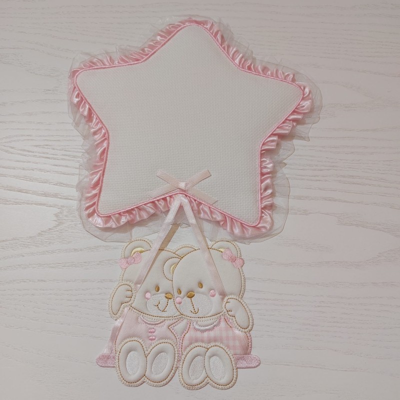 Annuncia nascita  Gemelli  col. rosa e celeste