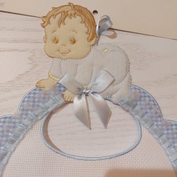 Annuncia nascita cicogna col. celeste