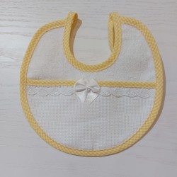 Bavaglino ricamabile con tela aida Art. 229052 Giallo