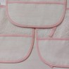 3 Bavaglini seri GIGIO con tela aida da ricamare a punto croce col. rosa