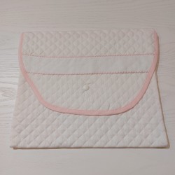 Busta Corredino con tela aida col. bianco e rosa