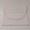 Busta Corredino con tela aida col. bianco e rosa